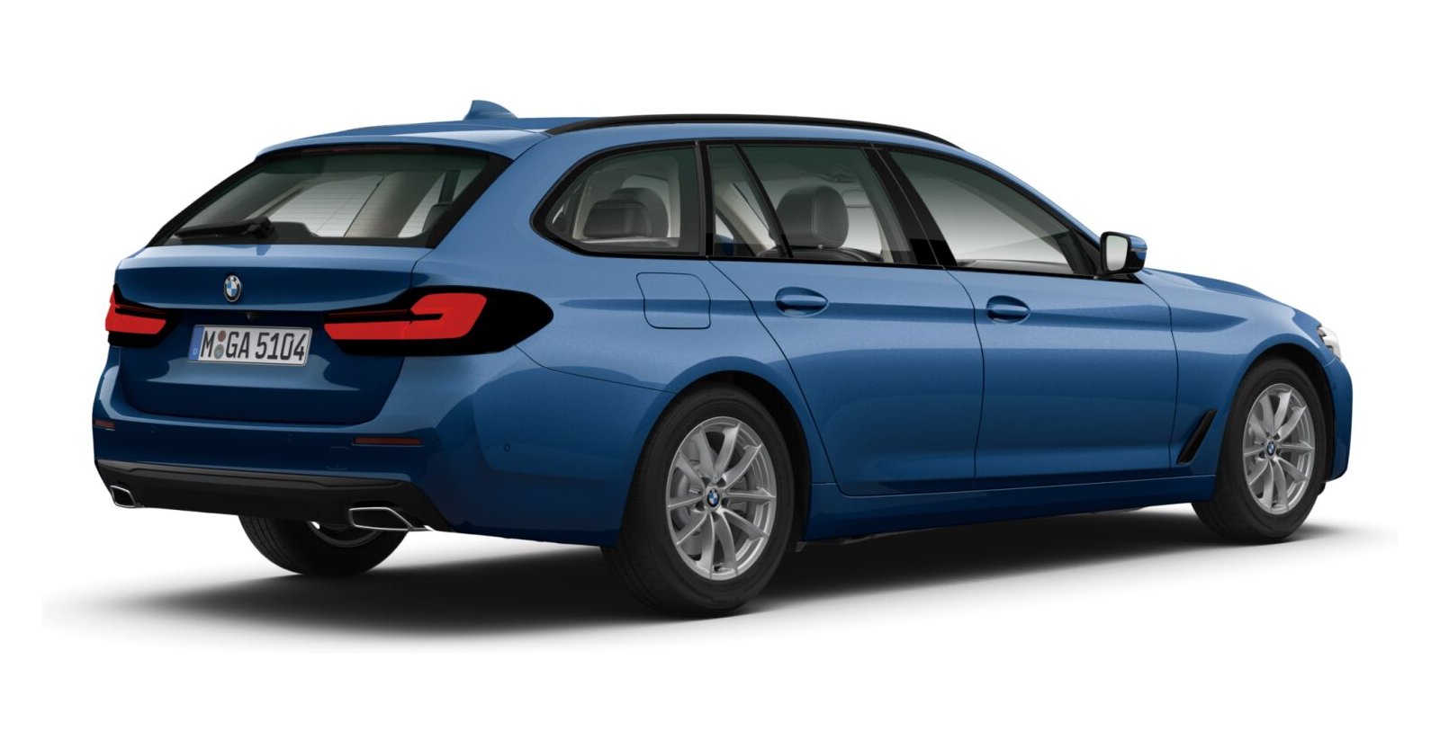 BMW BMW 5er in Blau von hinten BMW BMW 5er in Blau von hinten