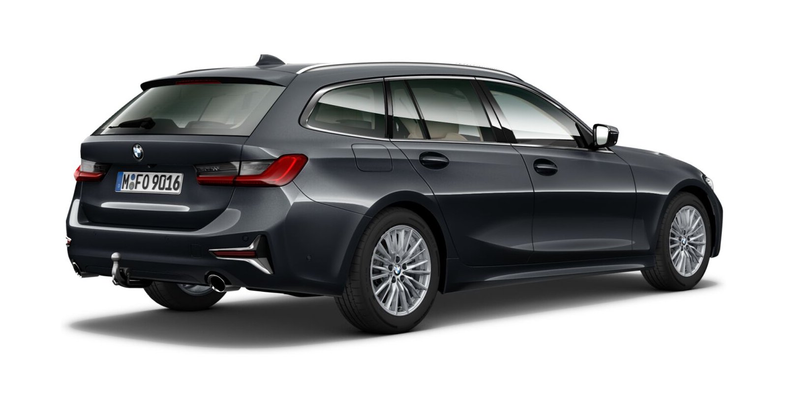 BMW BMW 3er in Grau von hinten BMW BMW 3er in Grau von hinten