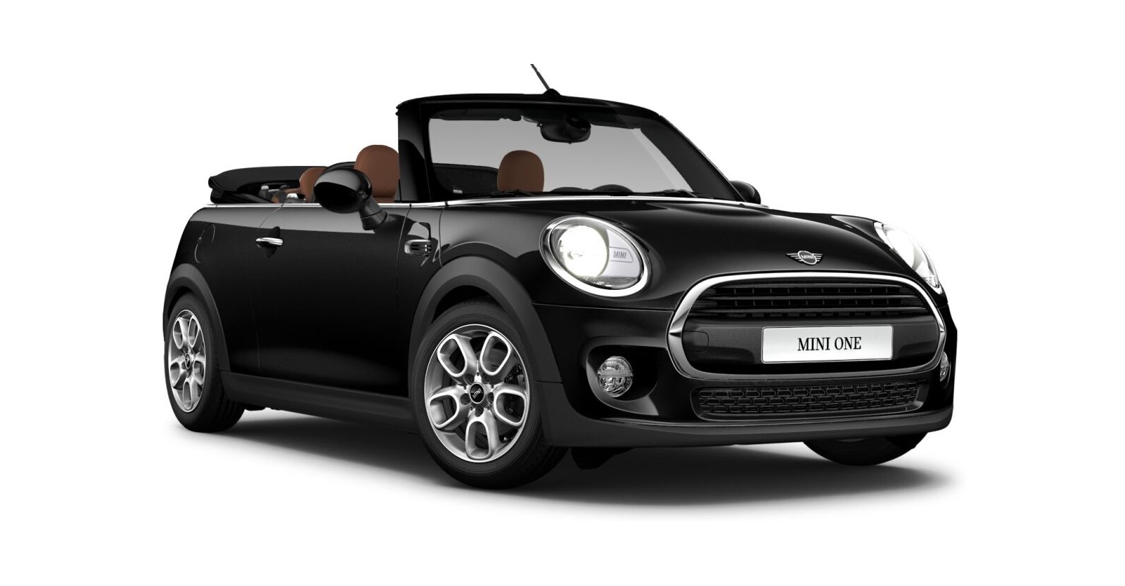 MINI MINI Cabrio in Schwarz von vorne MINI MINI Cabrio in Schwarz von vorne