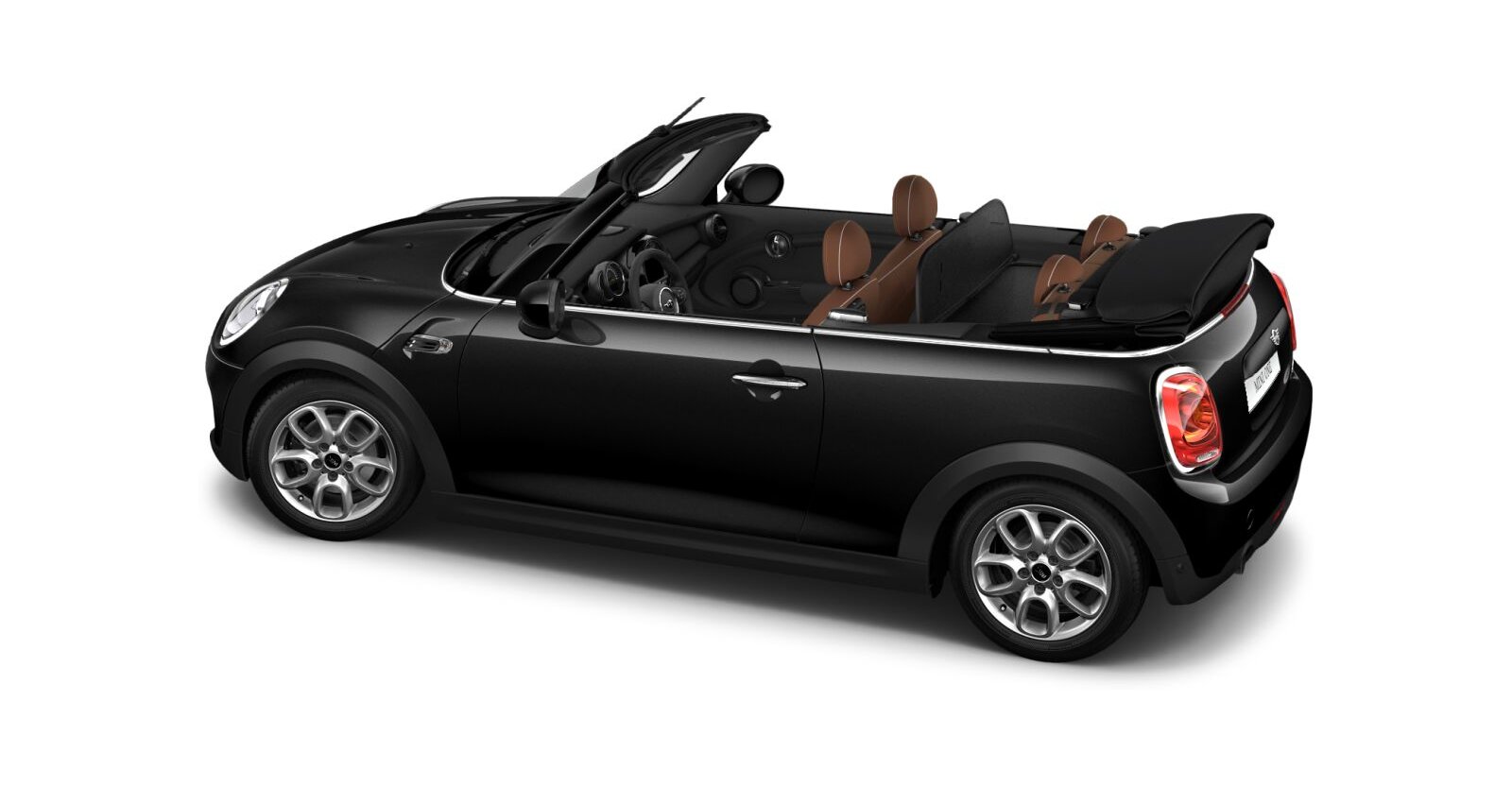 MINI MINI Cabrio in Schwarz von hinten MINI MINI Cabrio in Schwarz von hinten