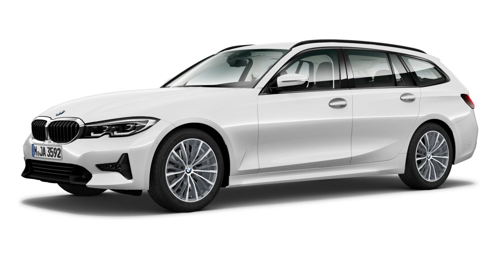 BMW BMW 3er in Weiß von vorne BMW BMW 3er in Weiß von vorne