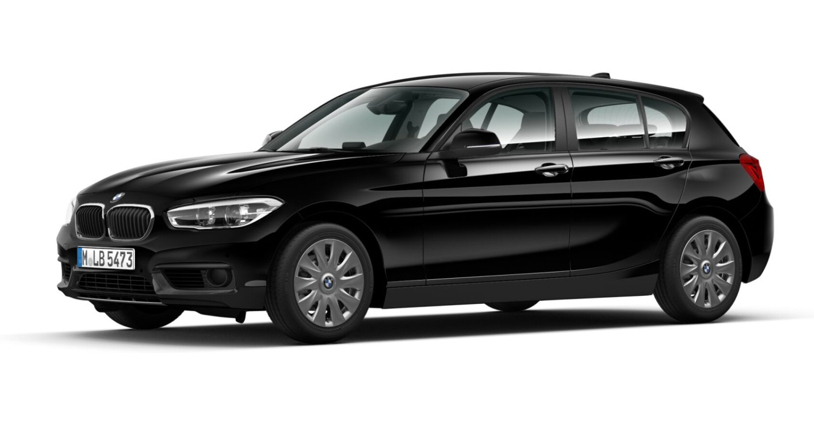 BMW BMW 1er in Schwarz von vorne