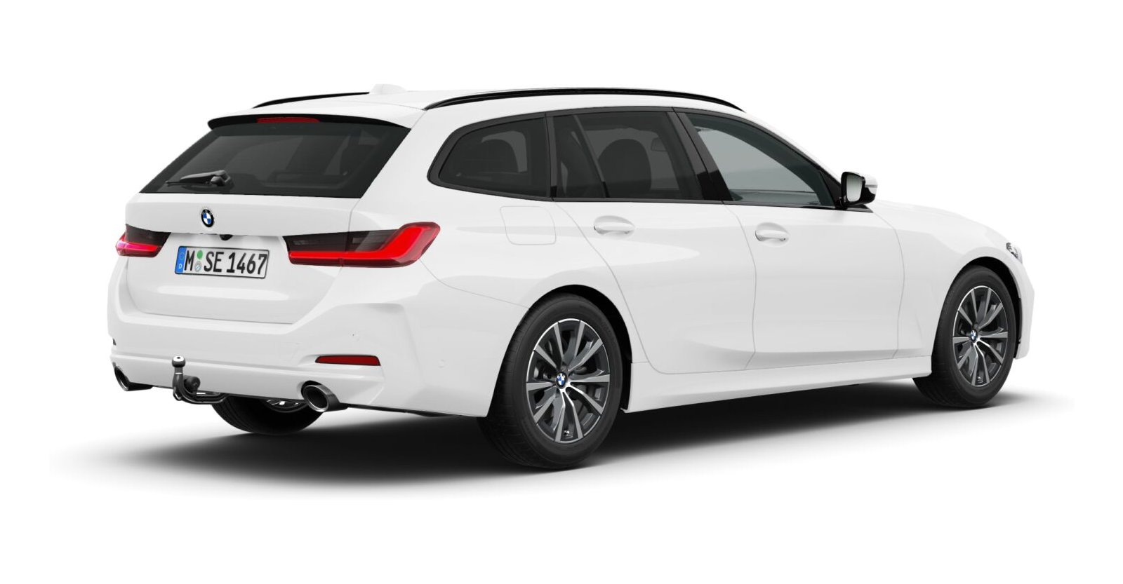 BMW BMW 3er in Weiß von hinten BMW BMW 3er in Weiß von hinten