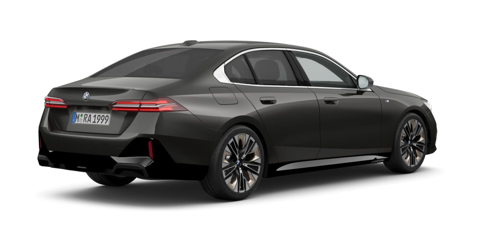 BMW BMW 5er in Grau von hinten