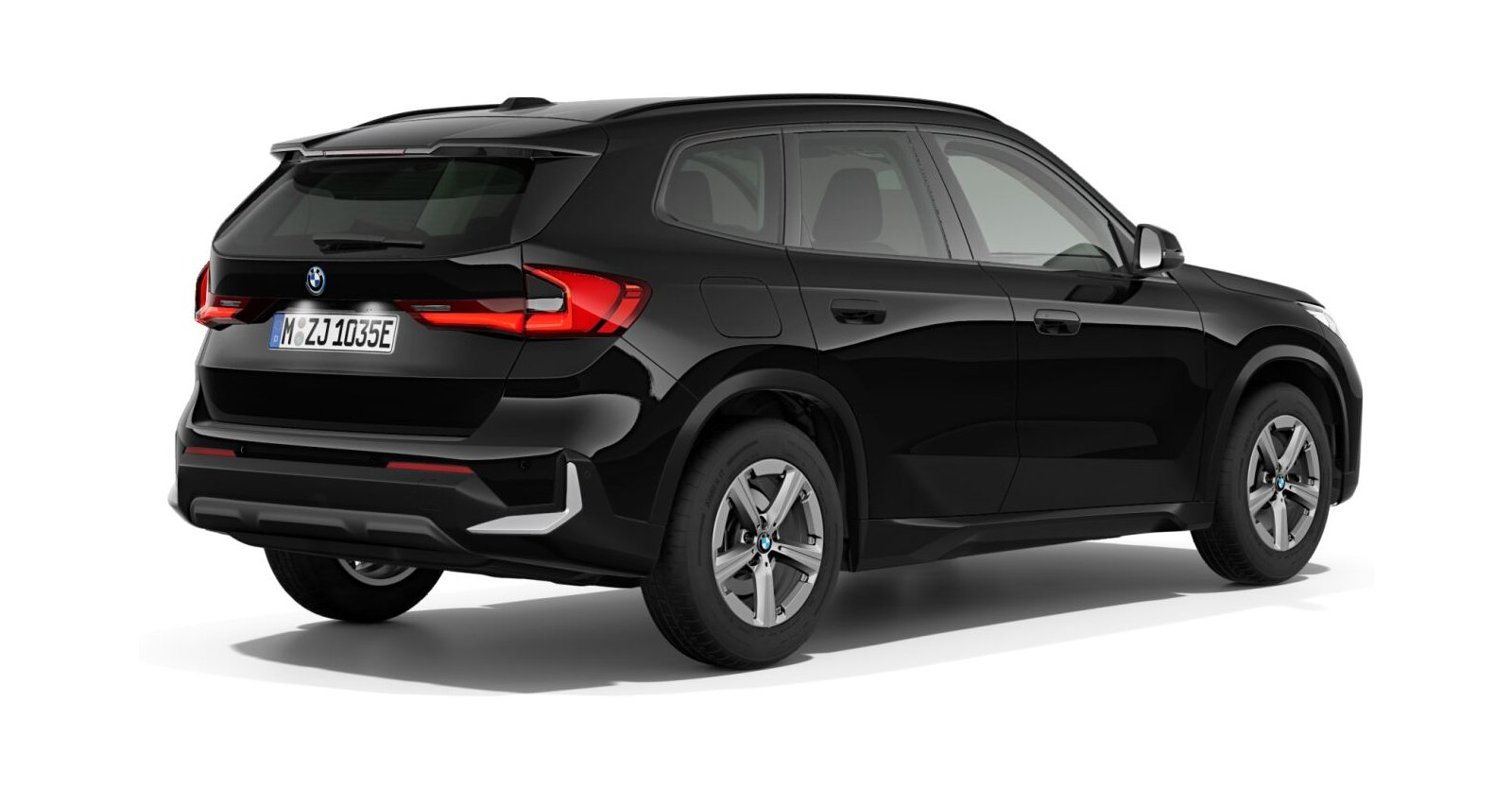 BMW BMW X in Schwarz von hinten