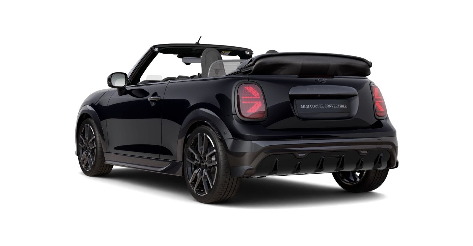 MINI MINI Cabrio in Schwarz von hinten