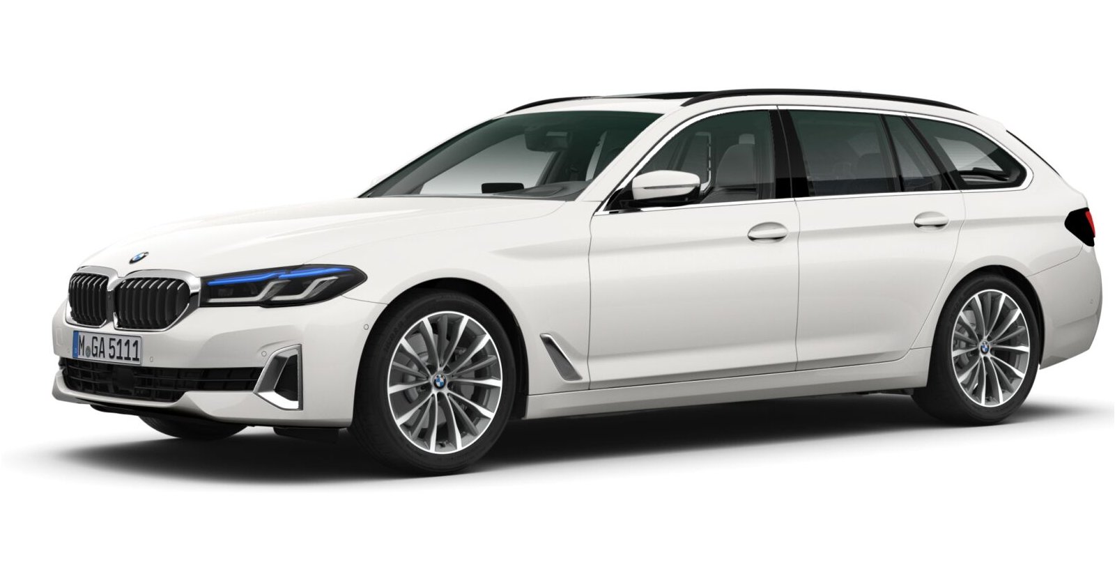BMW BMW 5er in Weiß von vorne