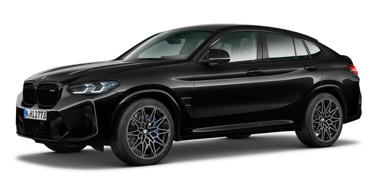 BMW X4 M Competition in Schwarz von vorne