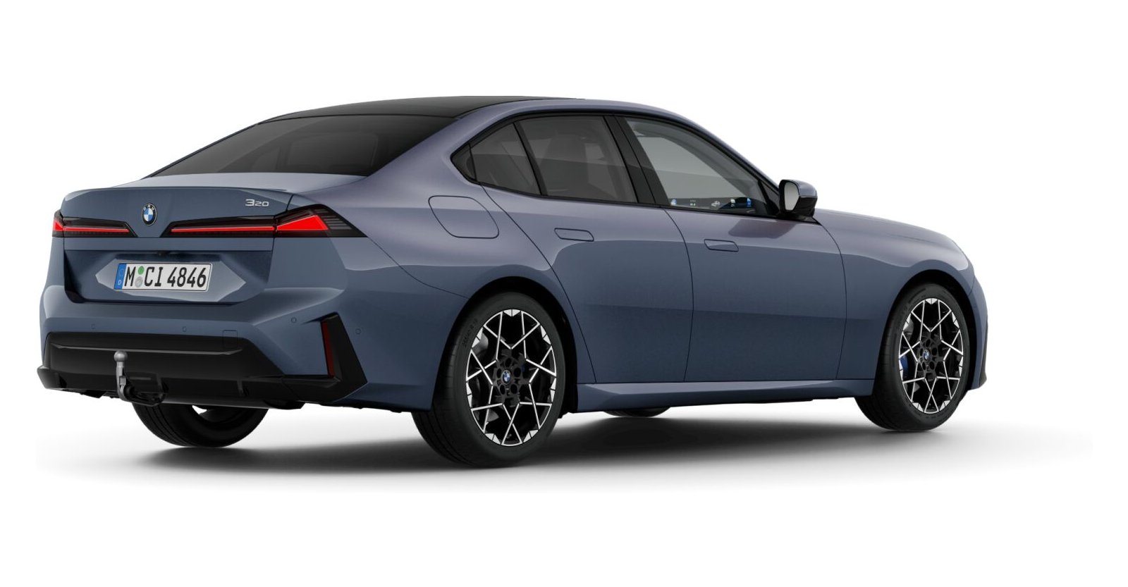 BMW BMW 3er in Blau von hinten