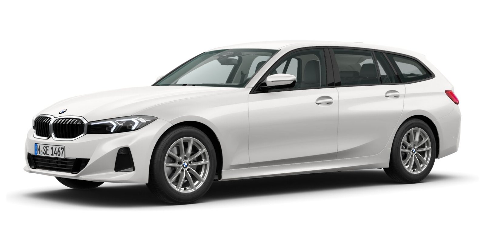 BMW BMW 3er in Weiß von vorne BMW BMW 3er in Weiß von vorne
