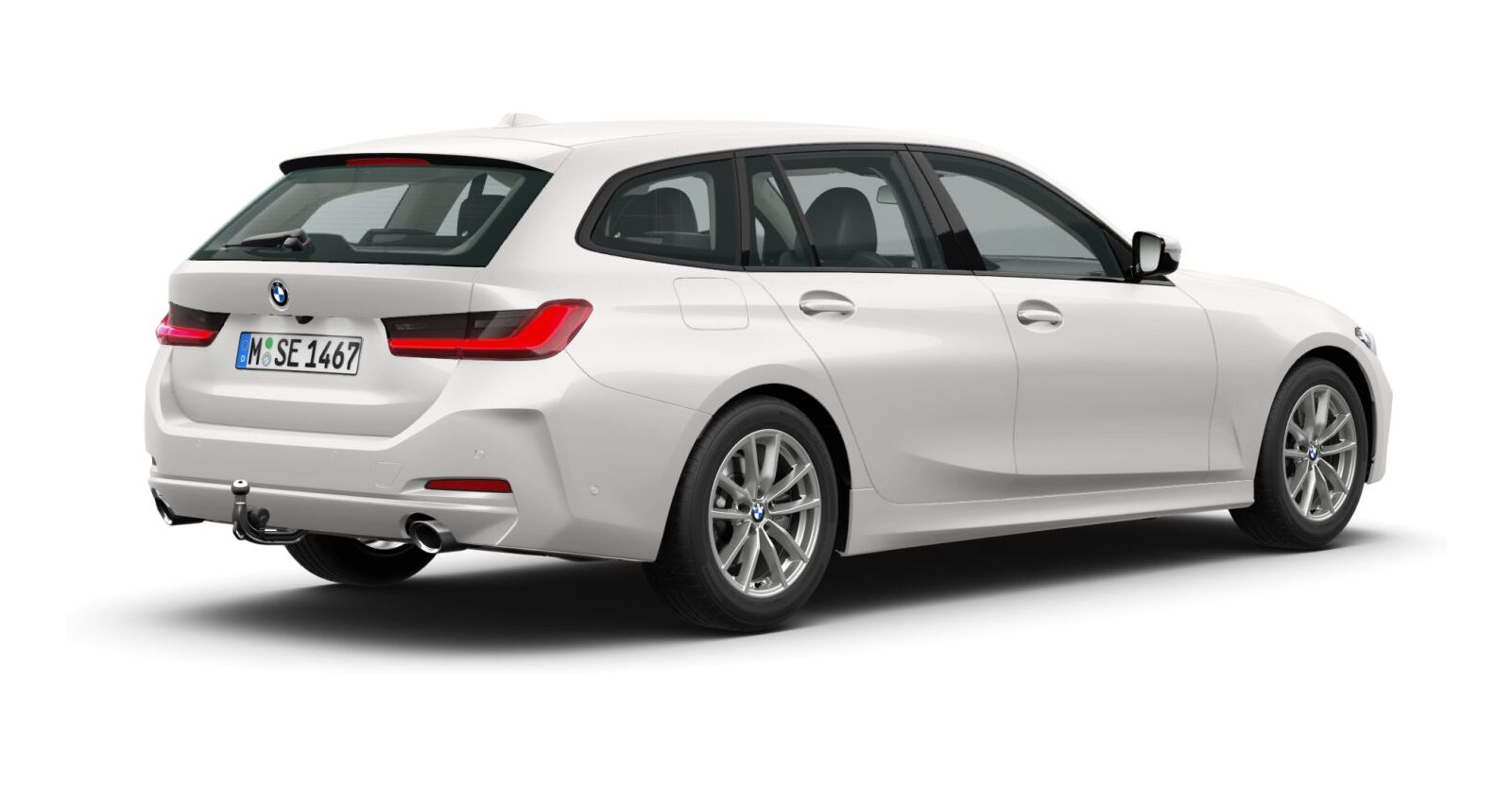 BMW BMW 3er in Weiß von hinten BMW BMW 3er in Weiß von hinten