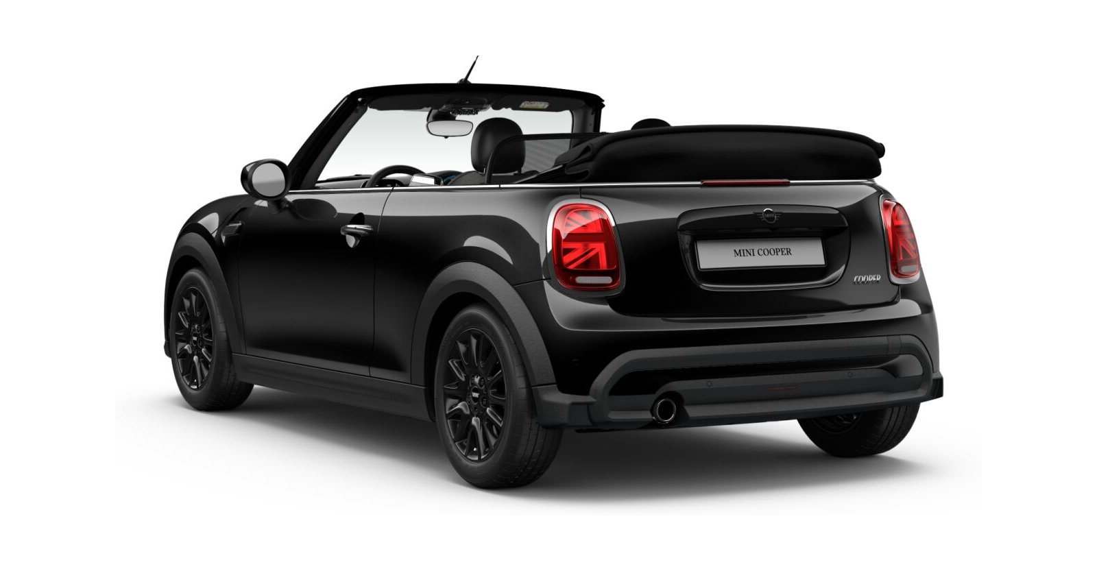 MINI MINI Cabrio in Schwarz von hinten