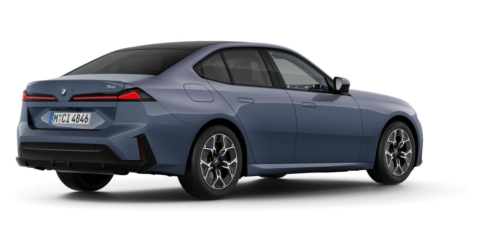 BMW BMW 3er in Blau von hinten