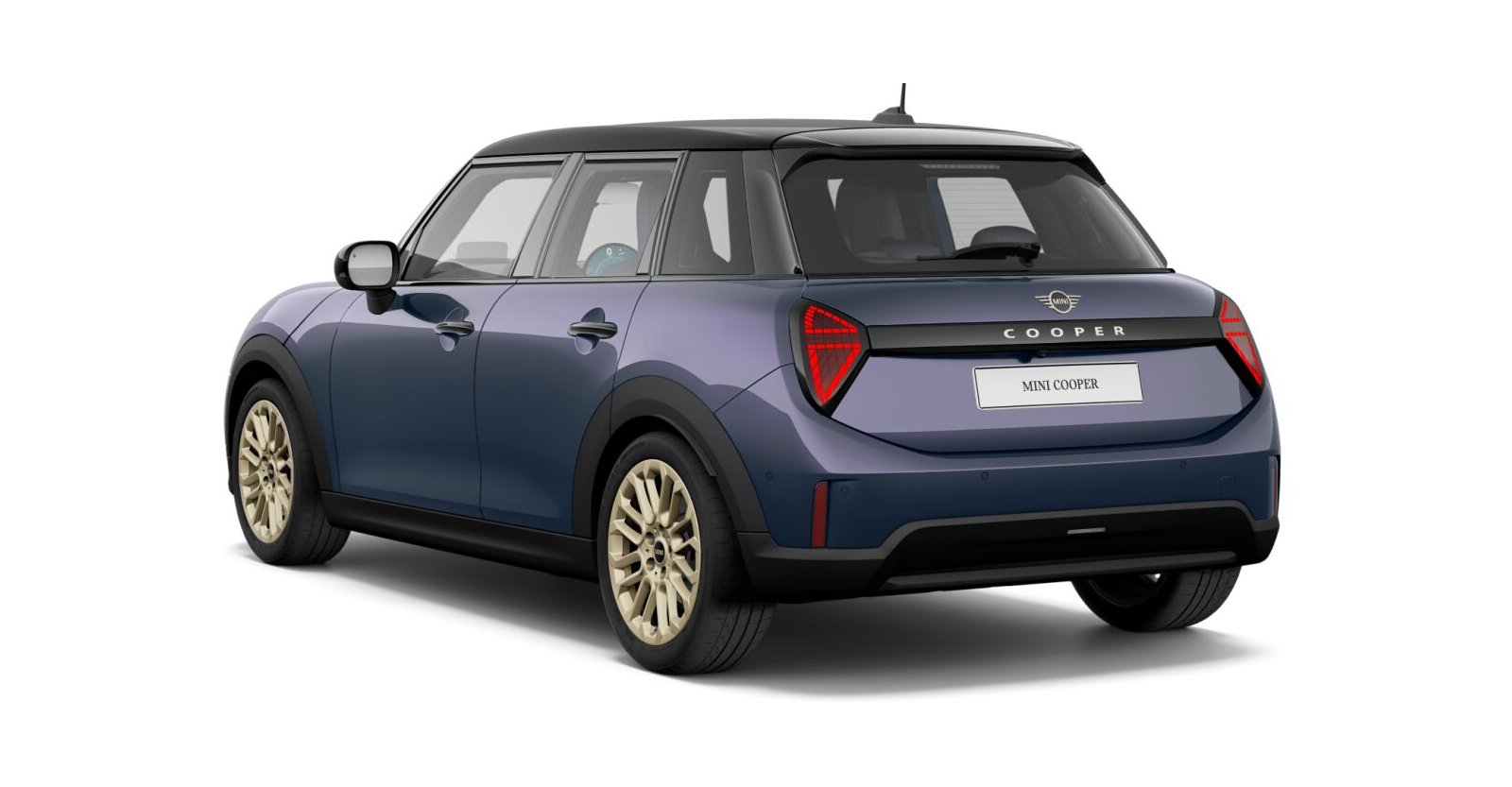 MINI MINI 3-Türer in Blau von hinten