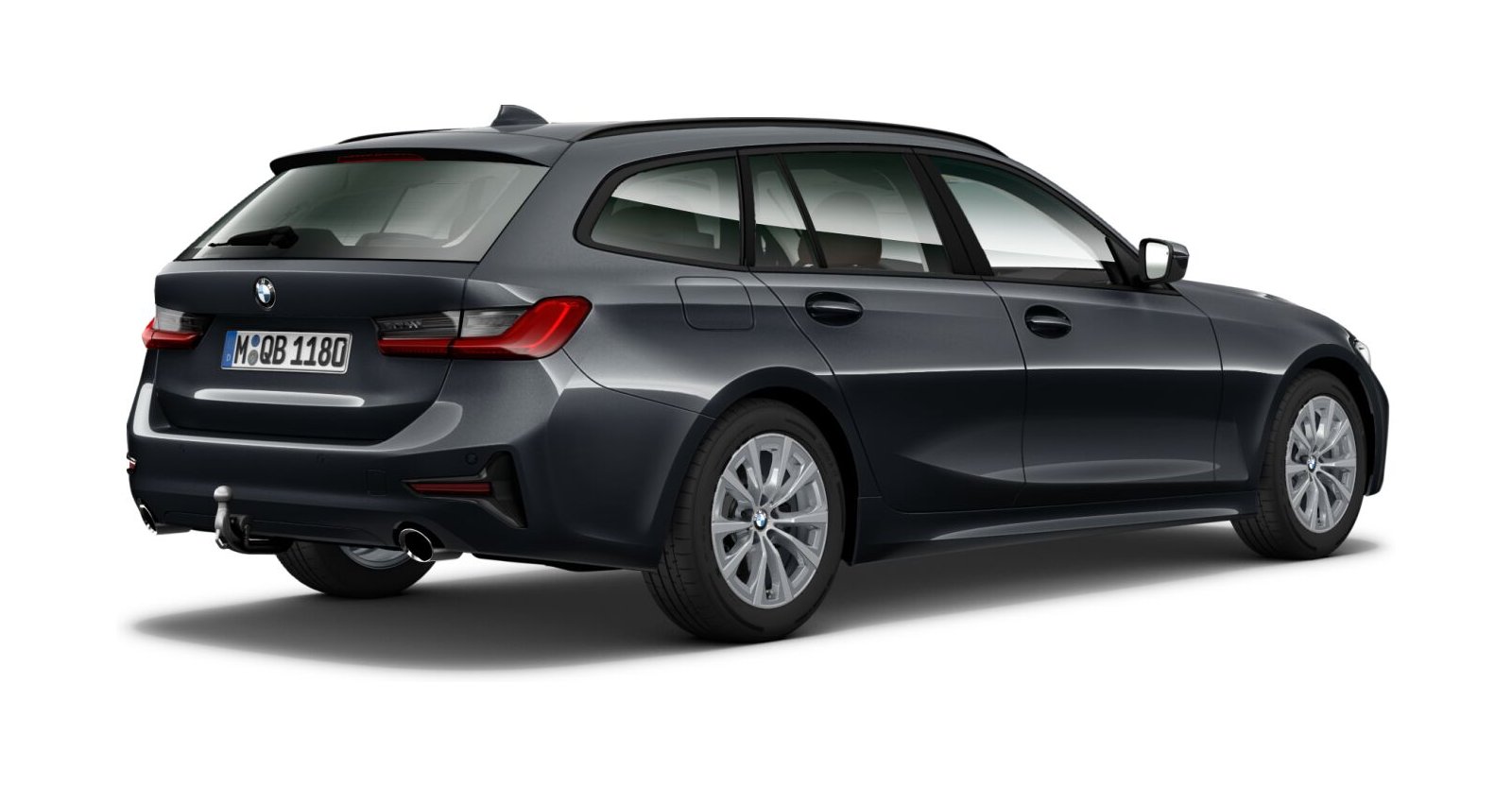 BMW BMW 3er in Grau von hinten BMW BMW 3er in Grau von hinten