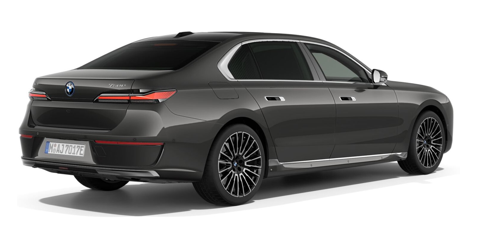 BMW BMW 7er in Grau von hinten BMW BMW 7er in Grau von hinten