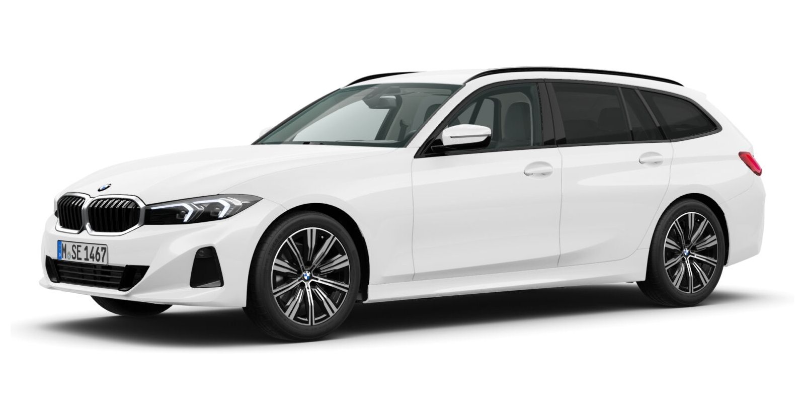 BMW BMW 3er in Weiß von vorne BMW BMW 3er in Weiß von vorne