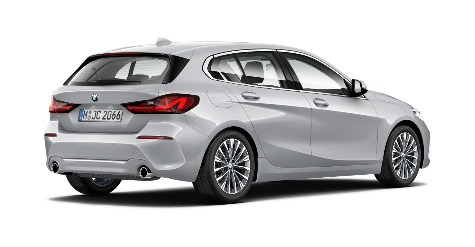 BMW BMW 1er in Silber von hinten