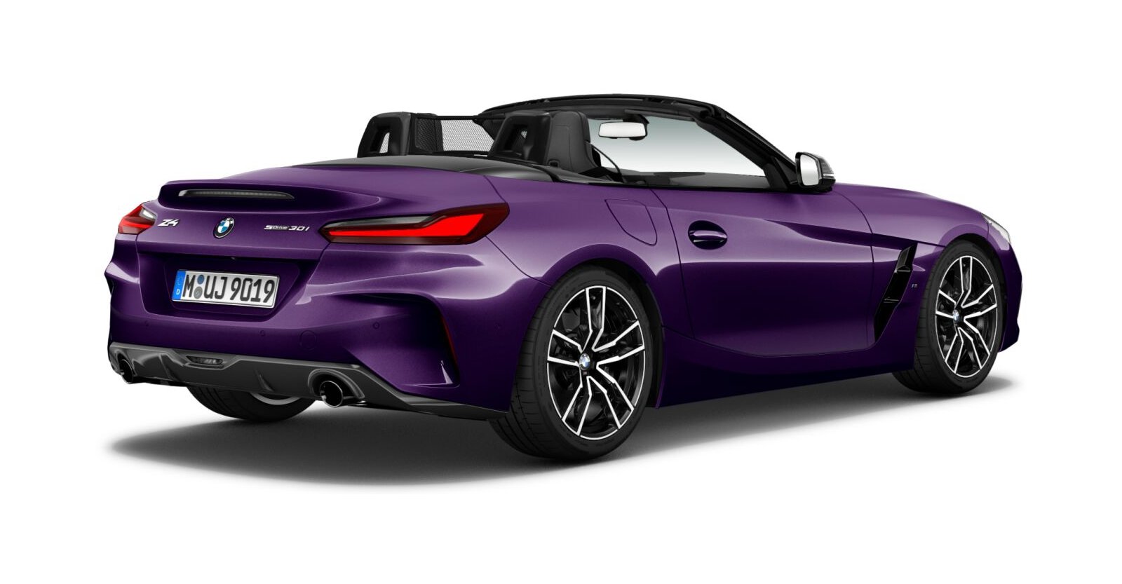 BMW BMW Z in Lila von hinten BMW BMW Z in Lila von hinten