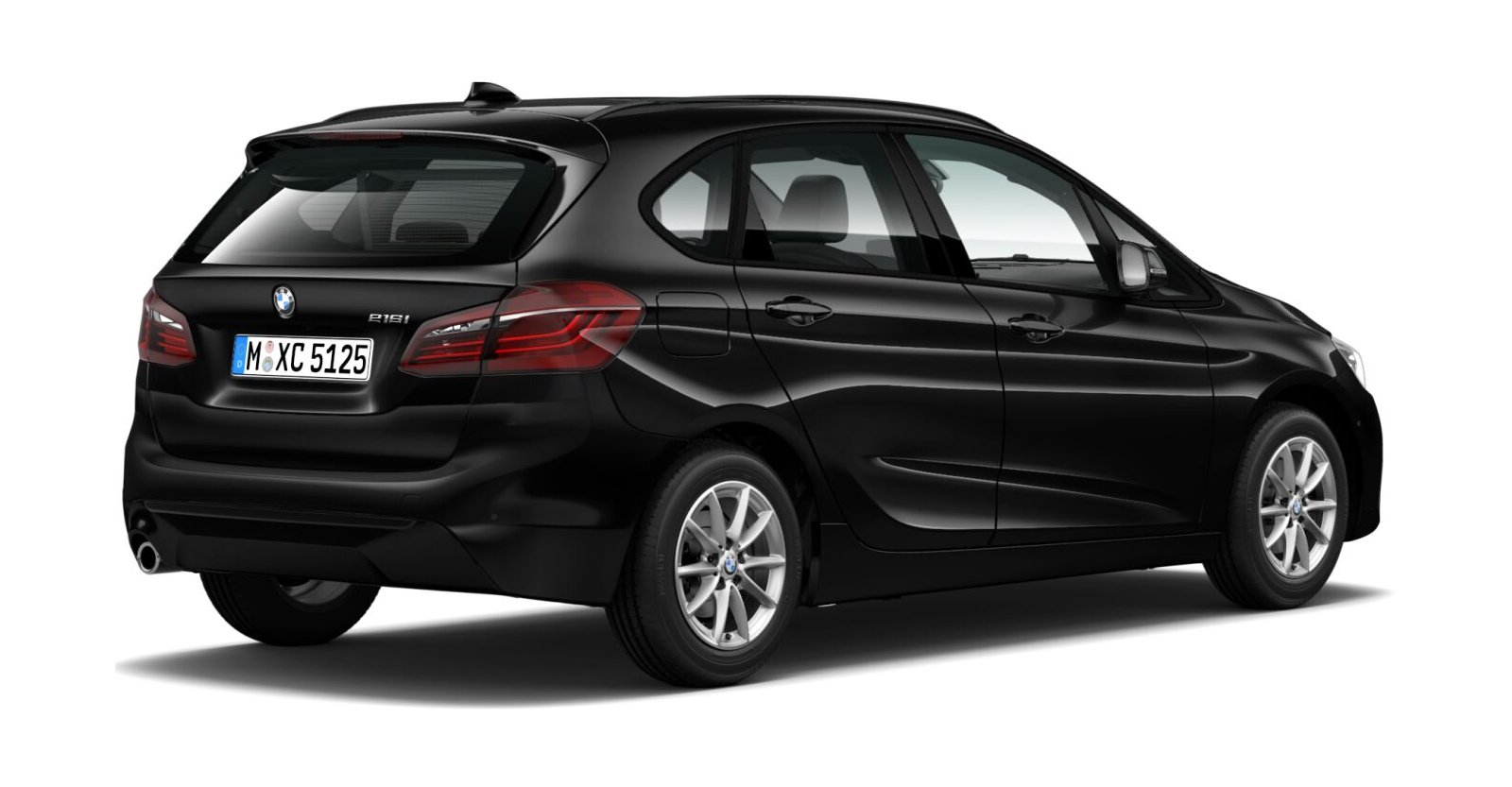BMW BMW 2er in Schwarz von hinten