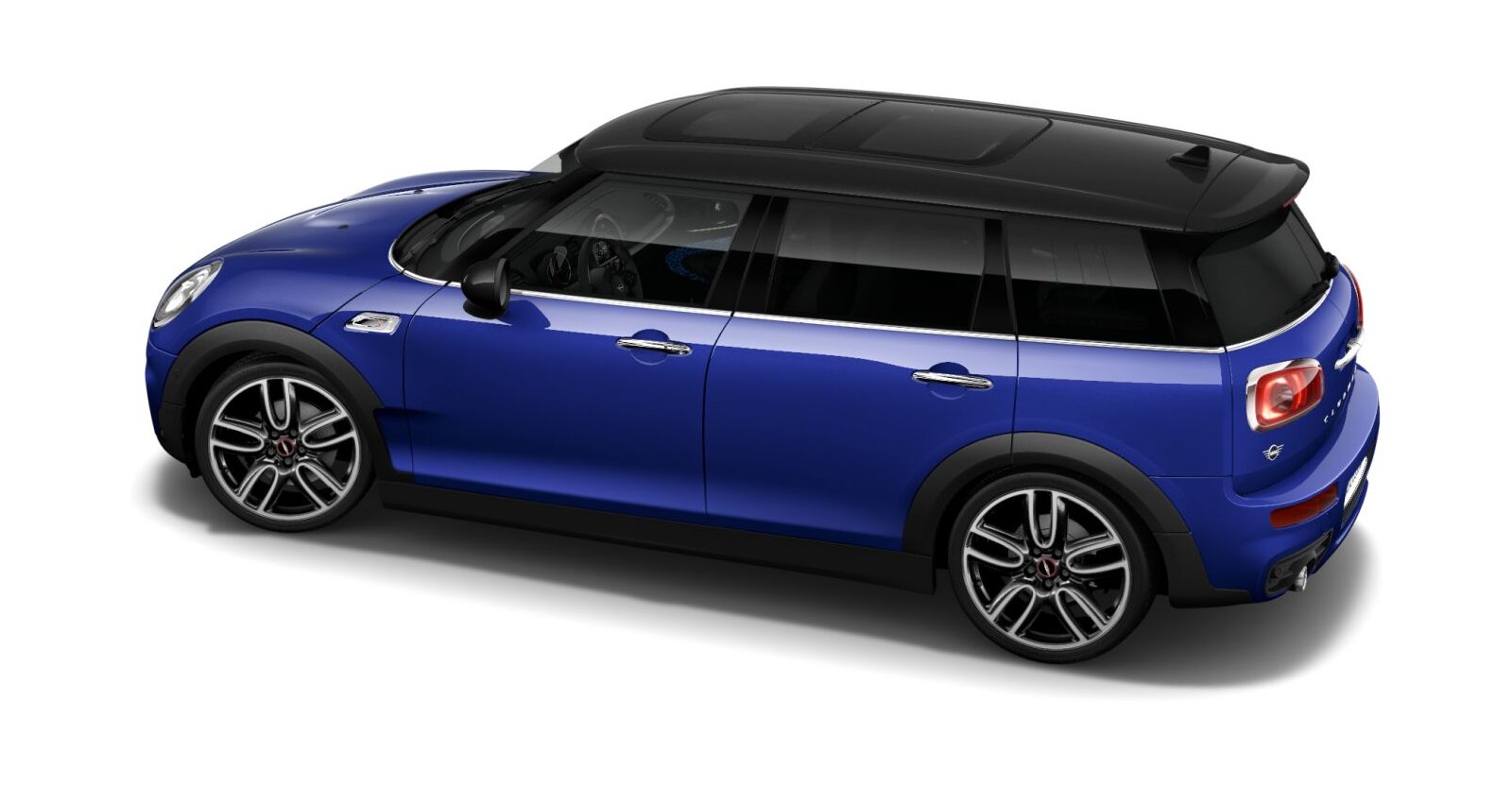 MINI MINI Clubman in Blau von hinten