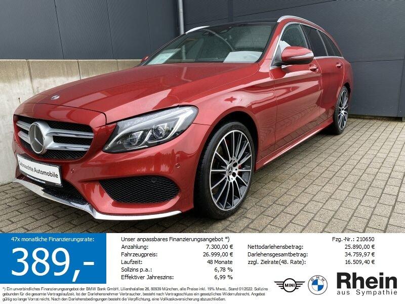 MERCEDES-BENZ C 400 in Rot von vorne MERCEDES-BENZ C 400 in Rot von vorne