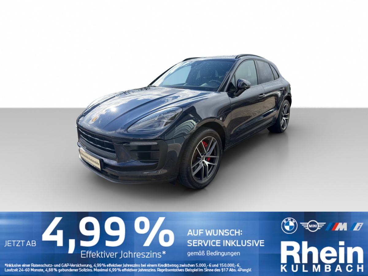 PORSCHE Macan in Blau von vorne