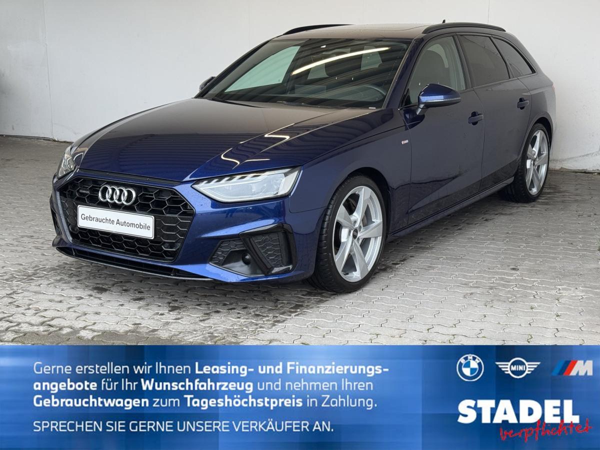 AUDI A4 in Blau von vorne