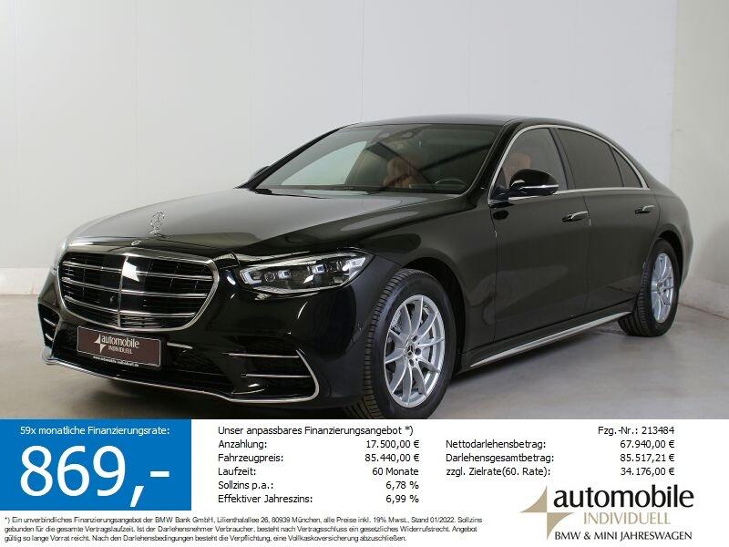 MERCEDES-BENZ S 450 in Schwarz von vorne