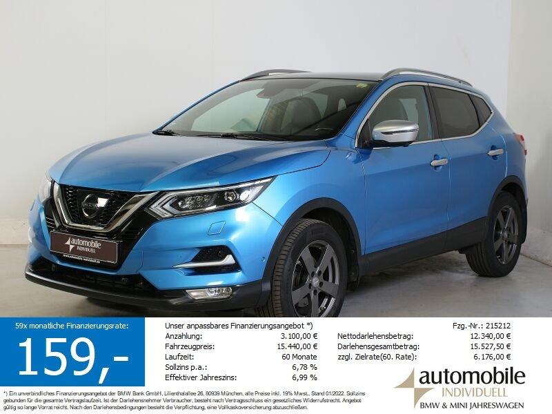 NISSAN Qashqai in Blau von vorne