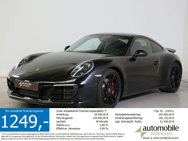 PORSCHE 911 in Schwarz von vorne PORSCHE 911 in Schwarz von vorne