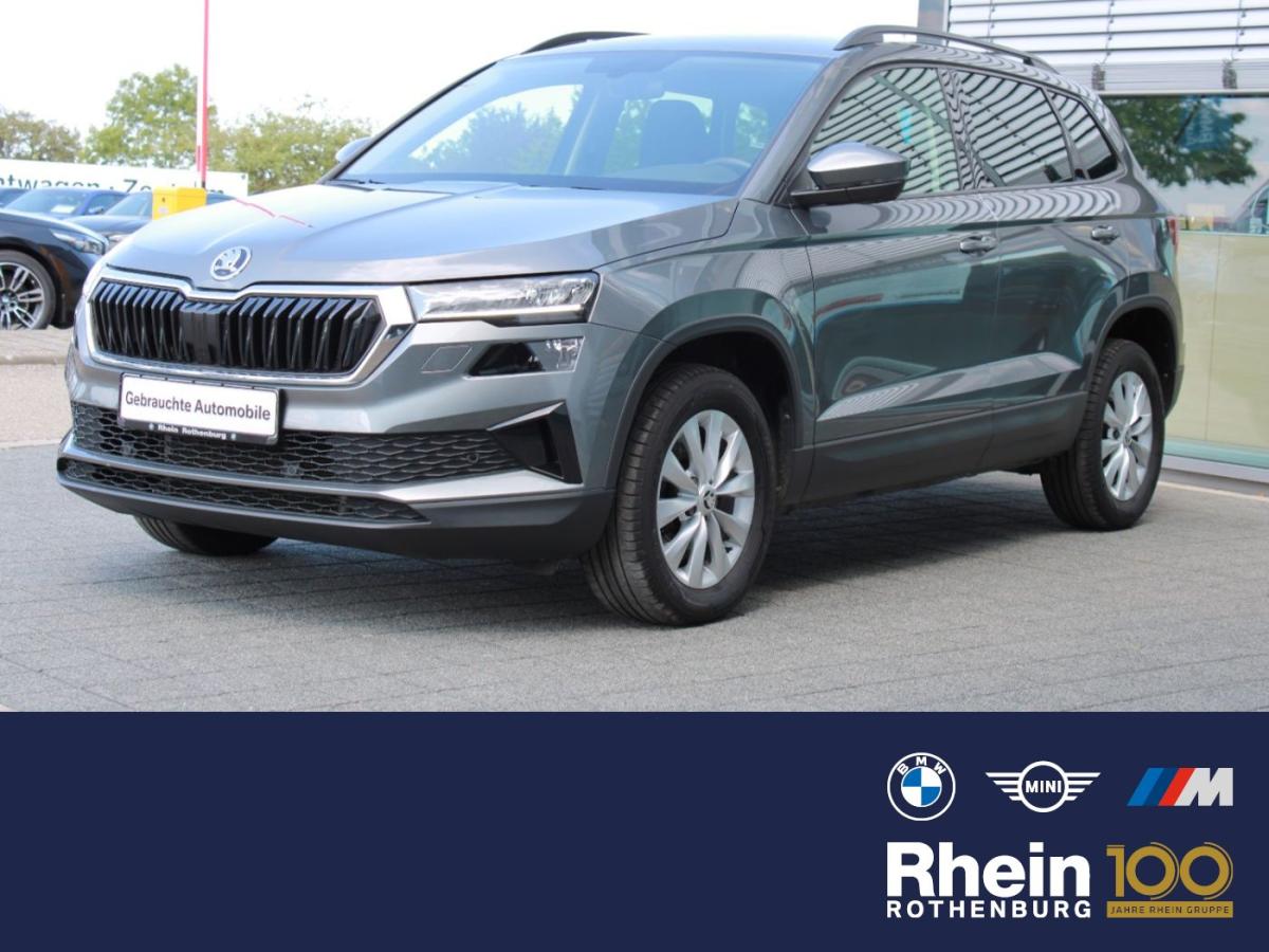 SKODA Karoq in Grau von vorne SKODA Karoq in Grau von vorne