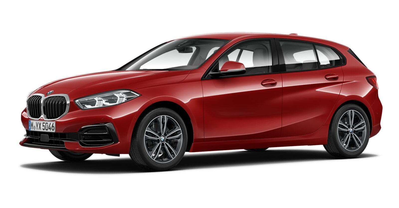 BMW 118i in Rot von vorne