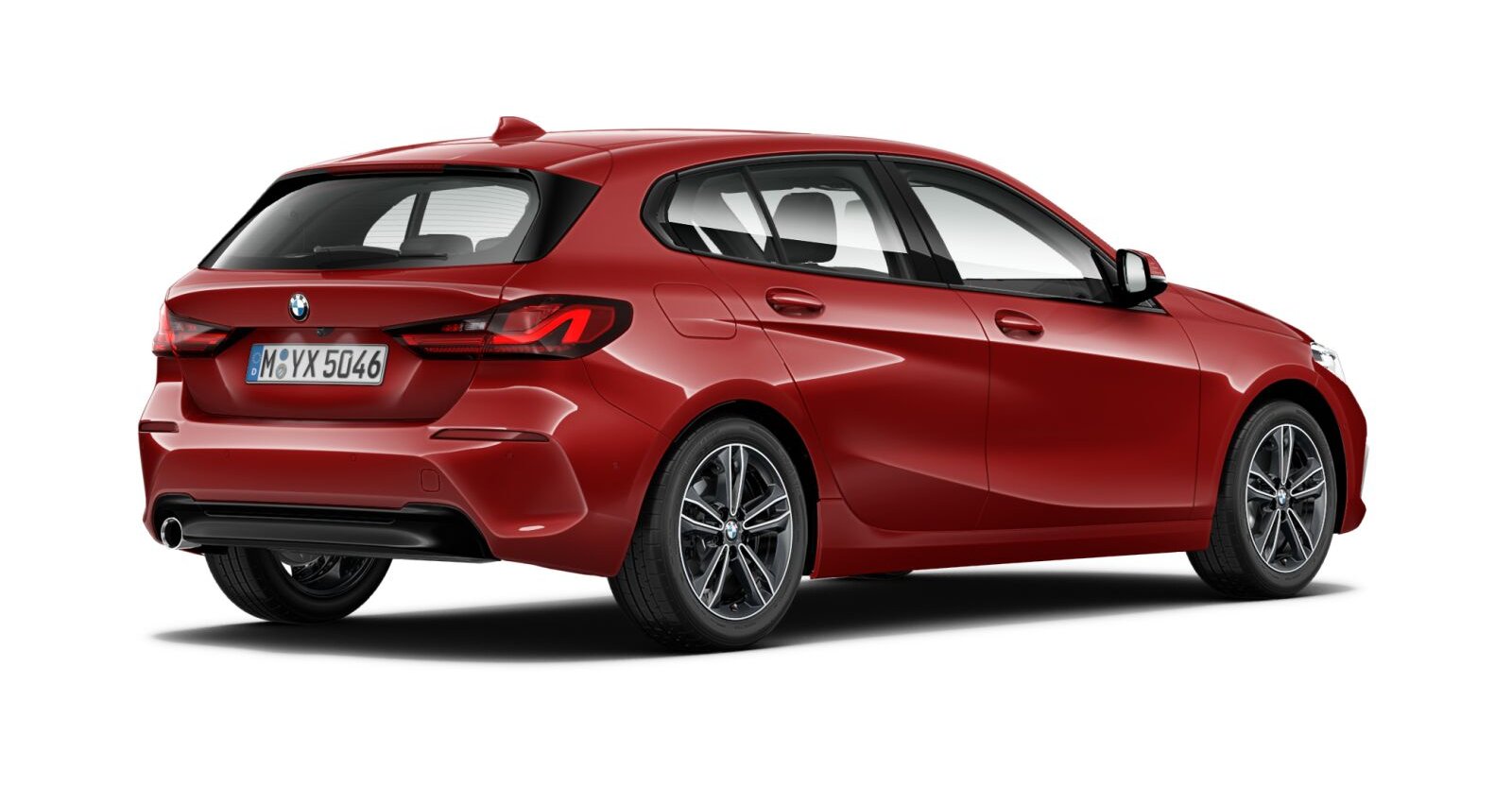 BMW BMW 1er in Rot von hinten BMW BMW 1er in Rot von hinten