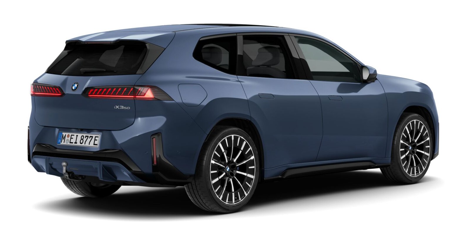 BMW BMW I in Blau von hinten