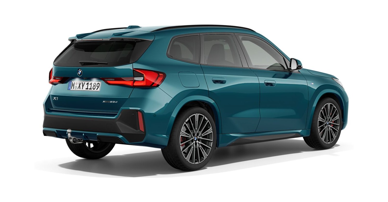 BMW BMW X in Blau von hinten BMW BMW X in Blau von hinten