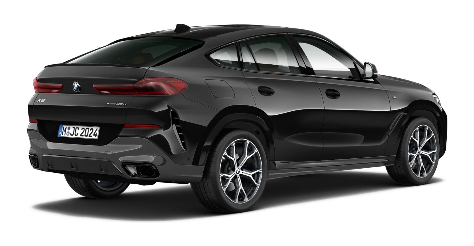 BMW BMW X in Schwarz von hinten