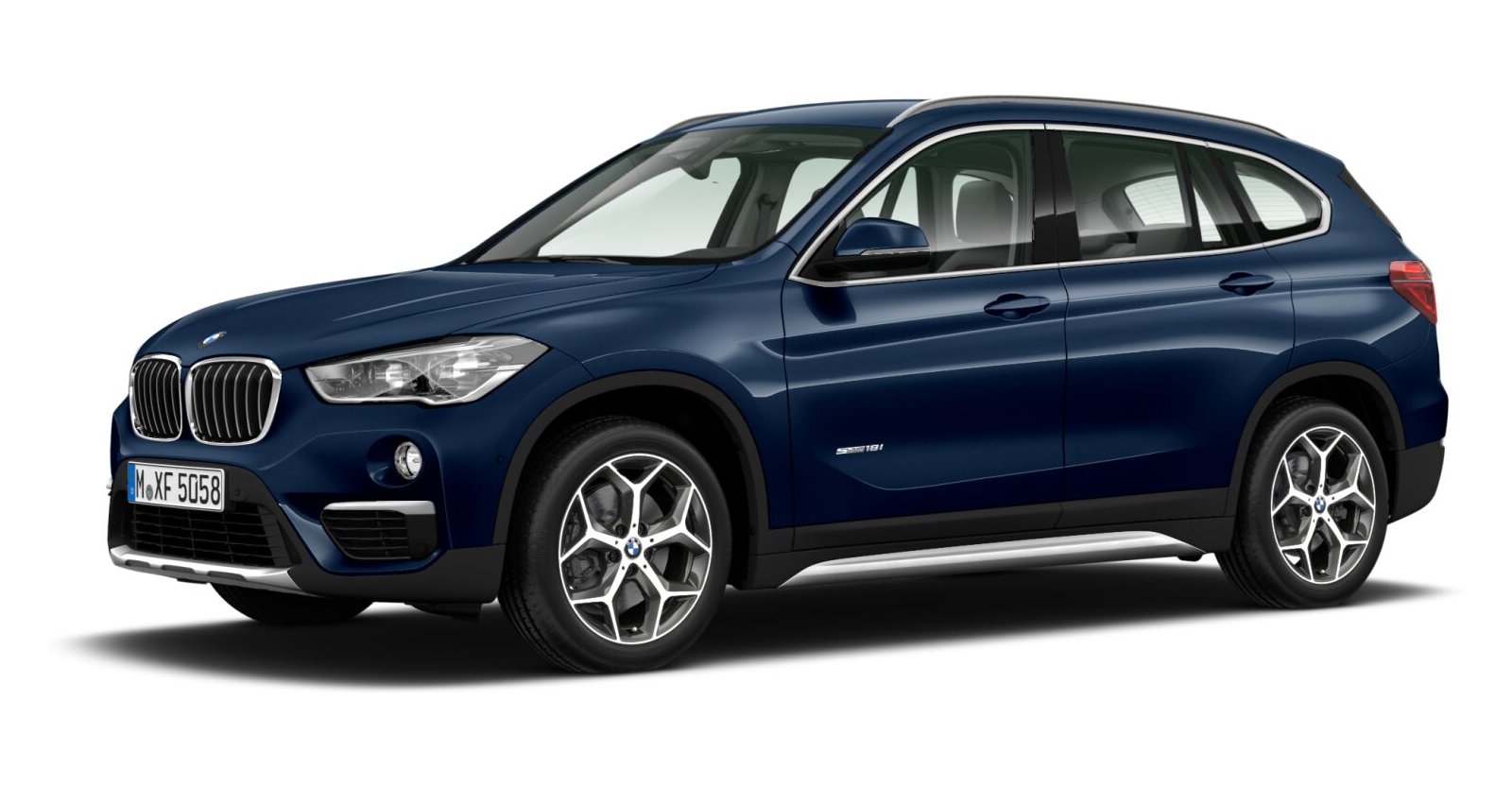 BMW X1 sDrive18i in Blau von vorne BMW X1 sDrive18i in Blau von vorne