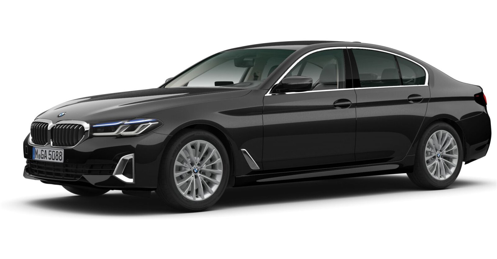 BMW BMW 5er in Schwarz von vorne BMW BMW 5er in Schwarz von vorne