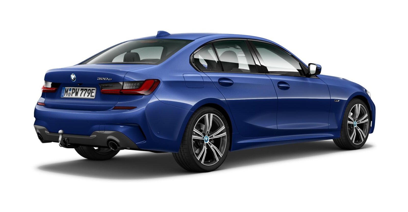 BMW BMW 3er in Blau von hinten BMW BMW 3er in Blau von hinten
