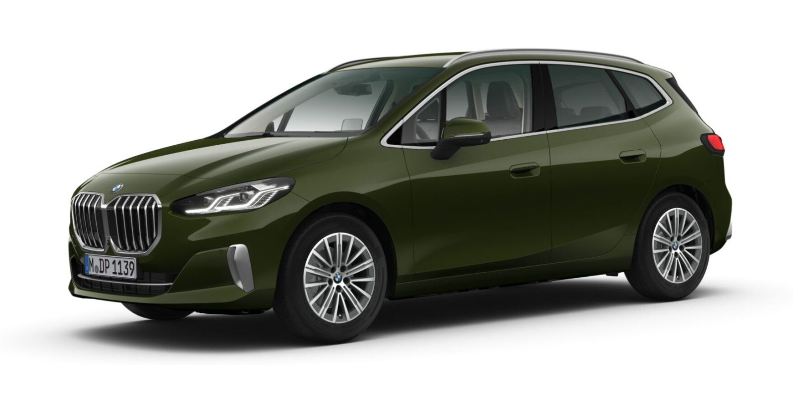 BMW 220i Active Tourer in Grün von vorne BMW 220i Active Tourer in Grün von vorne
