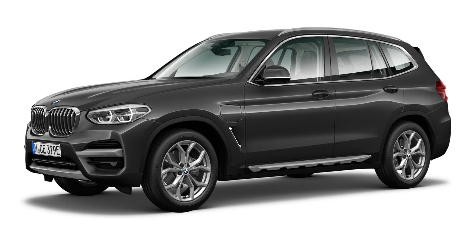 BMW X3 xDrive30e in Grau von vorne
