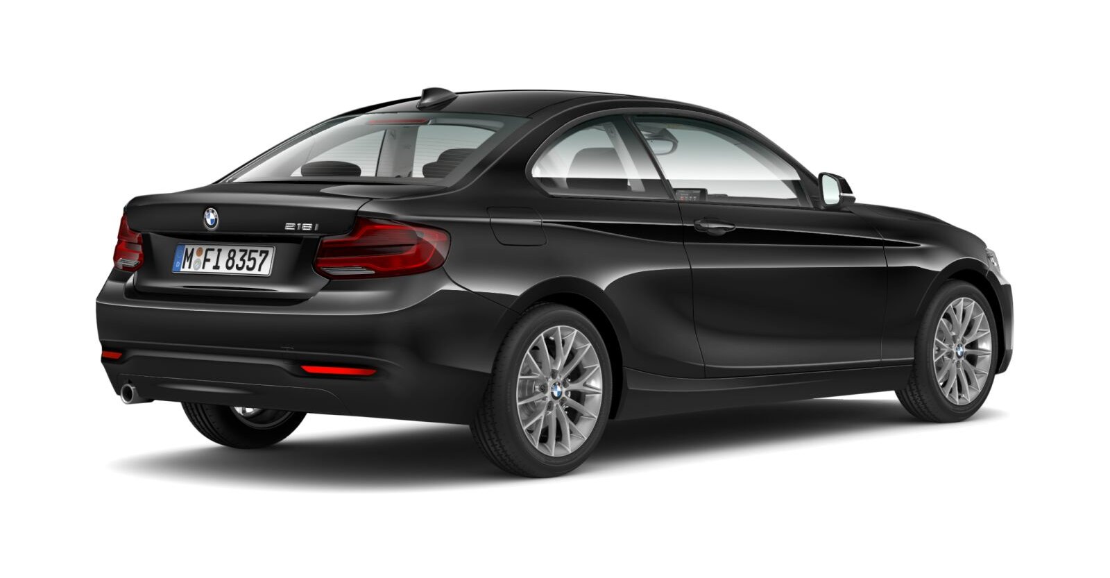 BMW BMW 2er in Schwarz von hinten
