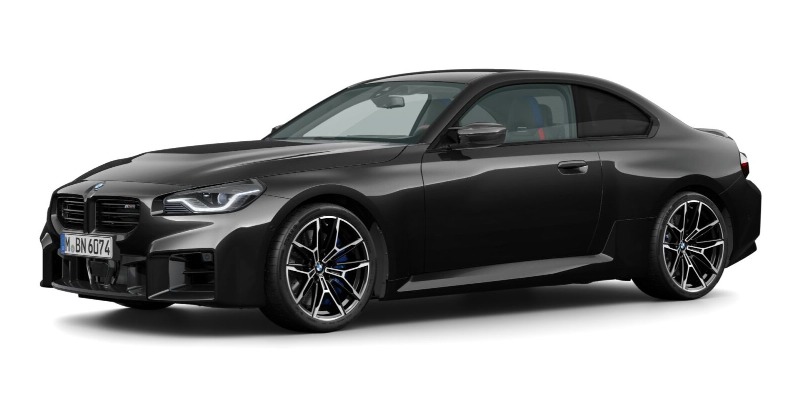 BMW M2 Coupé in Schwarz von vorne