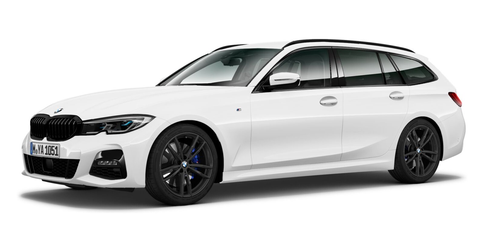 BMW 330d xDrive Touring in Weiß von vorne
