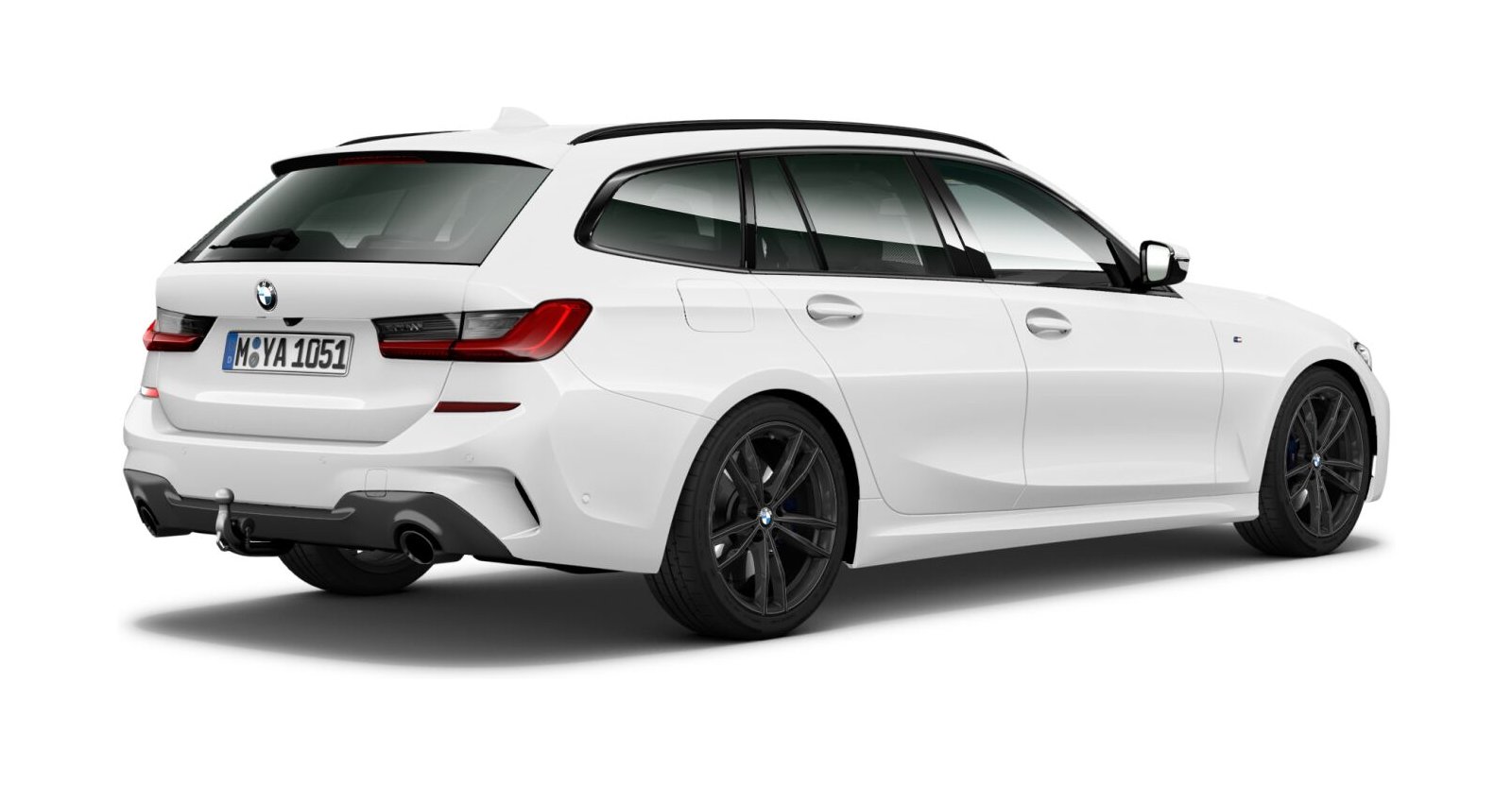 BMW BMW 3er in Weiß von hinten BMW BMW 3er in Weiß von hinten