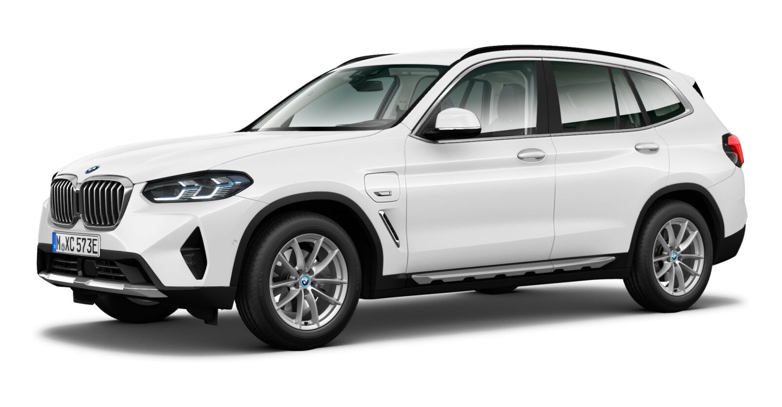 BMW X3 xDrive 30e in Weiß von vorne