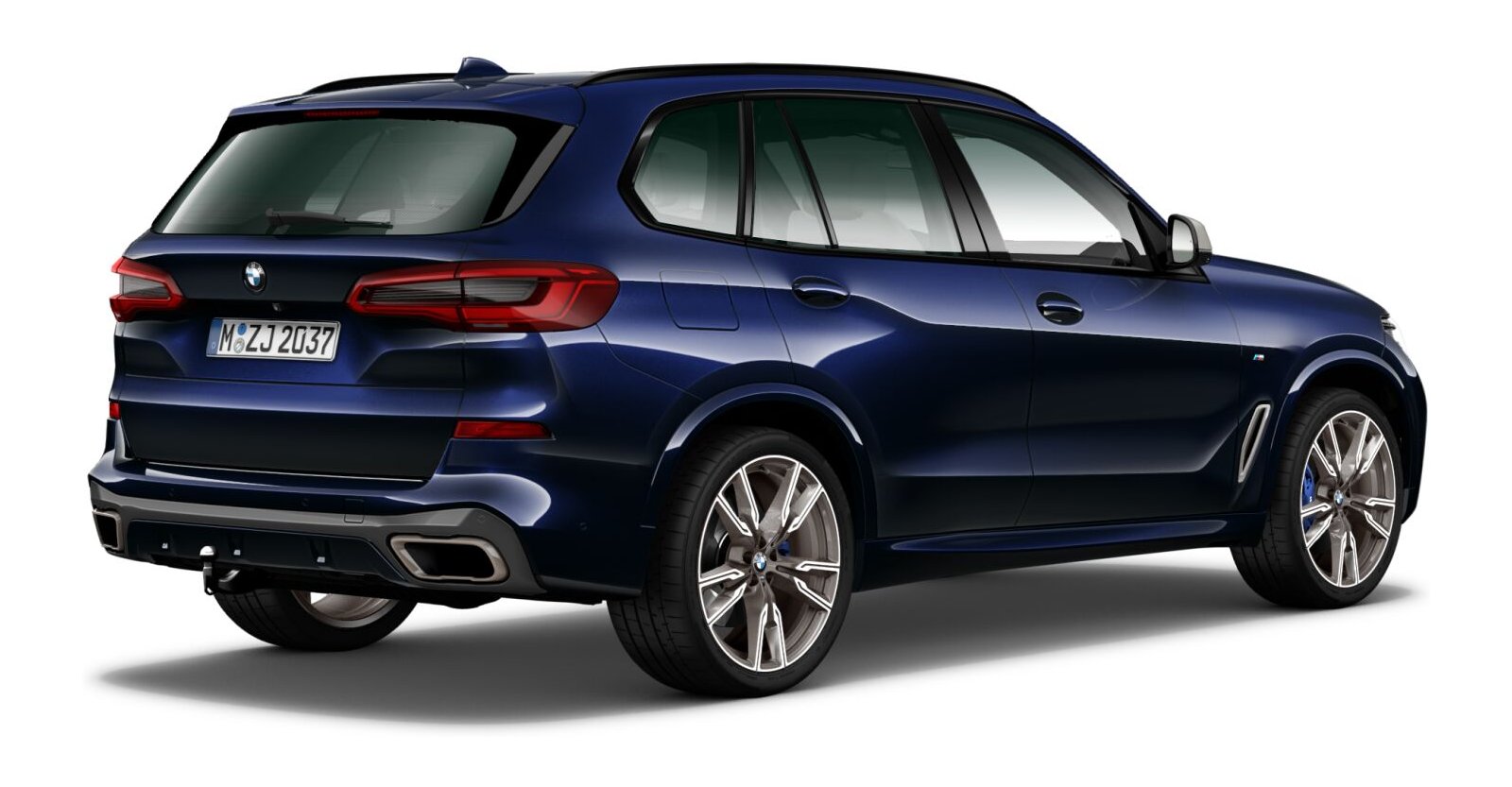 BMW BMW X in Blau von hinten BMW BMW X in Blau von hinten