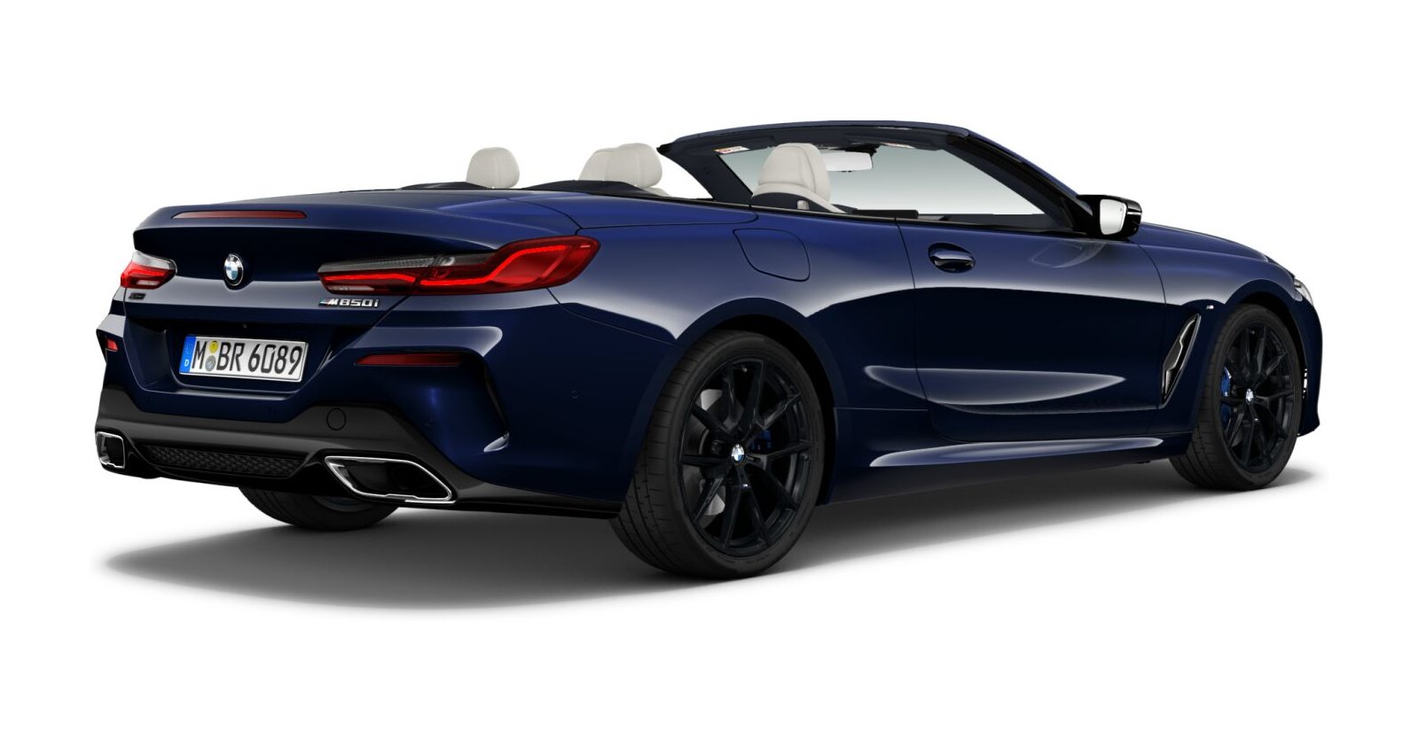 BMW BMW 8er in Blau von hinten BMW BMW 8er in Blau von hinten