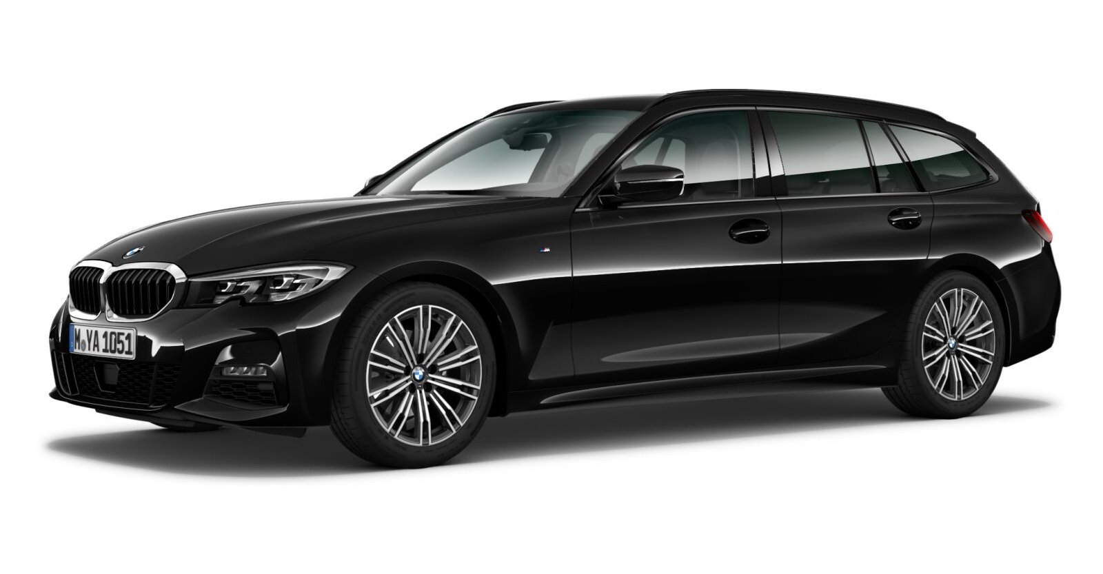 BMW BMW 3er in Schwarz von vorne